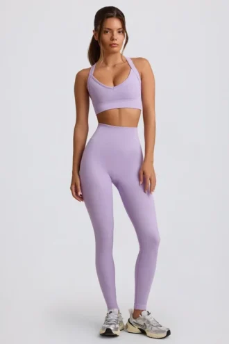 Super Sculpt sømløse leggings med høy midje i myk lilla