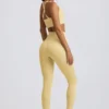 Super Sculpt sømløse leggings med høy midje i smørgul