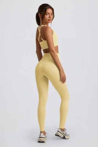 Super Sculpt sømløse leggings med høy midje i smørgul