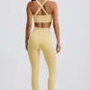 Super Sculpt sømløse leggings med høy midje i smørgul