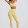 Super Sculpt sømløse leggings med høy midje i smørgul