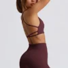 Super Sculpt sømløse minishorts i burgunder