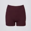 Super Sculpt sømløse minishorts i burgunder