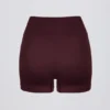 Super Sculpt sømløse minishorts i burgunder