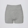 Super Sculpt sømløse minishorts i grå melert