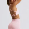 Super Sculpt sømløse minishorts i pudderrosa