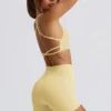 Super Sculpt sømløse minishorts i smørgul