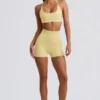 Super Sculpt sømløse minishorts i smørgul