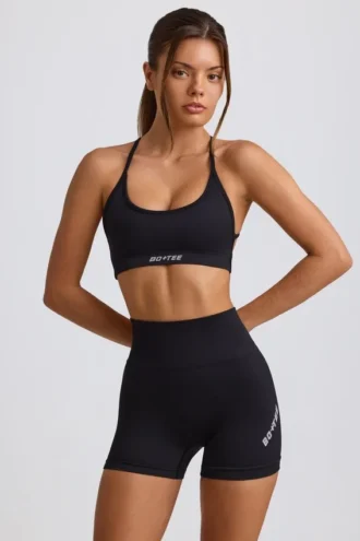Super Sculpt sømløse minishorts i svart