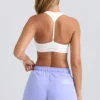 Sweatshorts med middels høy midje i periwinkle