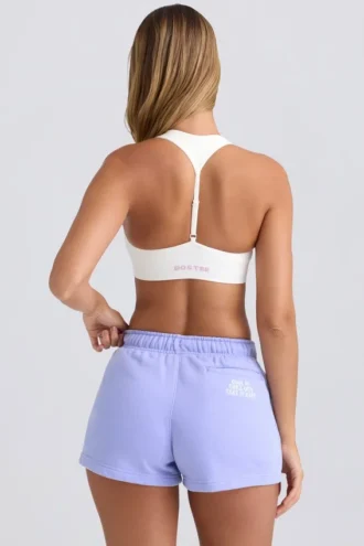Sweatshorts med middels høy midje i periwinkle