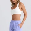 Sweatshorts med middels høy midje i periwinkle