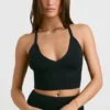 Tank-top i grovstrikk i svart