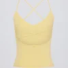 Tank-top med kryssrygg i Lemon