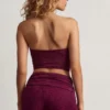 Tarni bandeau-crop-top med metallbeslag i bærlilla