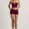 Teagan shorts med middels høy midje i bærlilla