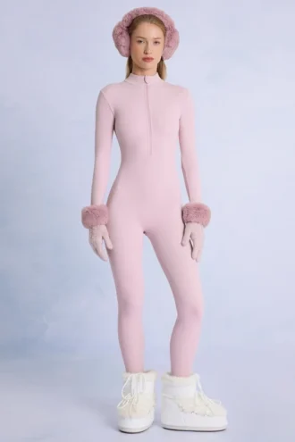 Termisk undertøy-Jumpsuit i pudderrosa