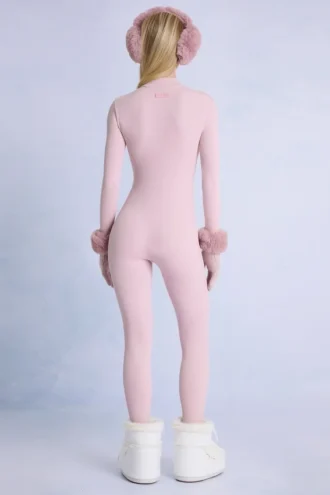 Termisk undertøy-Jumpsuit i pudderrosa