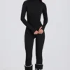 Termisk undertøy-Jumpsuit i svart leopardmønster