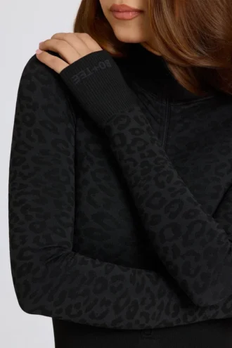 Termisk undertøy-Jumpsuit i svart leopardmønster