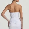 Tirza Ruched Corset Minikjole i hvitt