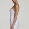 Tirza Ruched Corset Minikjole i hvitt