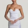 Tirza Ruched Corset Minikjole i hvitt