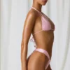 Tropics trekantet bikinitopp med doble stropper i myk rosa