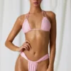 Tropics trekantet bikinitopp med doble stropper i myk rosa