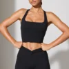 Twist Waist Mini Shorts med lommer i svart
