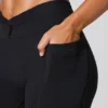 Twist Waist Mini Shorts med lommer i svart
