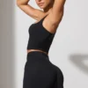 Twist Waist Mini Shorts med lommer i svart