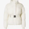 Vanntett oversized skijakke med belte i fargen Ice