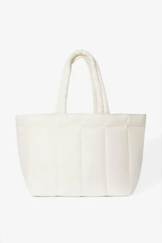 Vanntett puffer-tote-bag i Ice