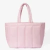 Vanntett puffer-tote-bag i pudderrosa