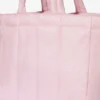 Vanntett puffer-tote-bag i pudderrosa