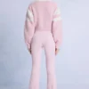 Vanntett skibukse med belte i Powder Pink
