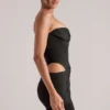 Veda bandeau bodycon minikjole i svart
