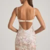 Velena minikjole med pyntet camisole-top i elfenben