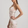 Velena minikjole med pyntet camisole-top i elfenben