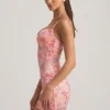 Velena pyntet camisole bodycon minikjole i rosa