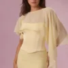 Velina chiffonkåpe i smørgul