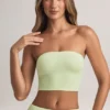 Verna Modal stroppeløs crop-top i salviegrønn