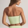 Verna Modal stroppeløs crop-top i salviegrønn
