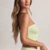 Verna Modal stroppeløs crop-top i salviegrønn