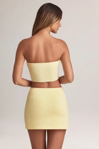 Verna Modal stroppeløs crop-top i sitronsorbet