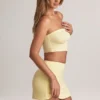 Verna Modal stroppeløs crop-top i sitronsorbet