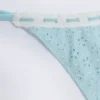 Vernazza bikinitruser med snøring i siden i broderie anglaise i pudderblått