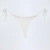 Vernazza Broderie Anglaise Side-Tie Thong Bikinitruser i hvitt