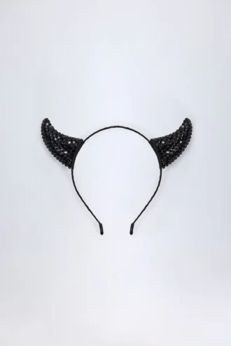 Vixena Devil Horns-pannebånd i svart